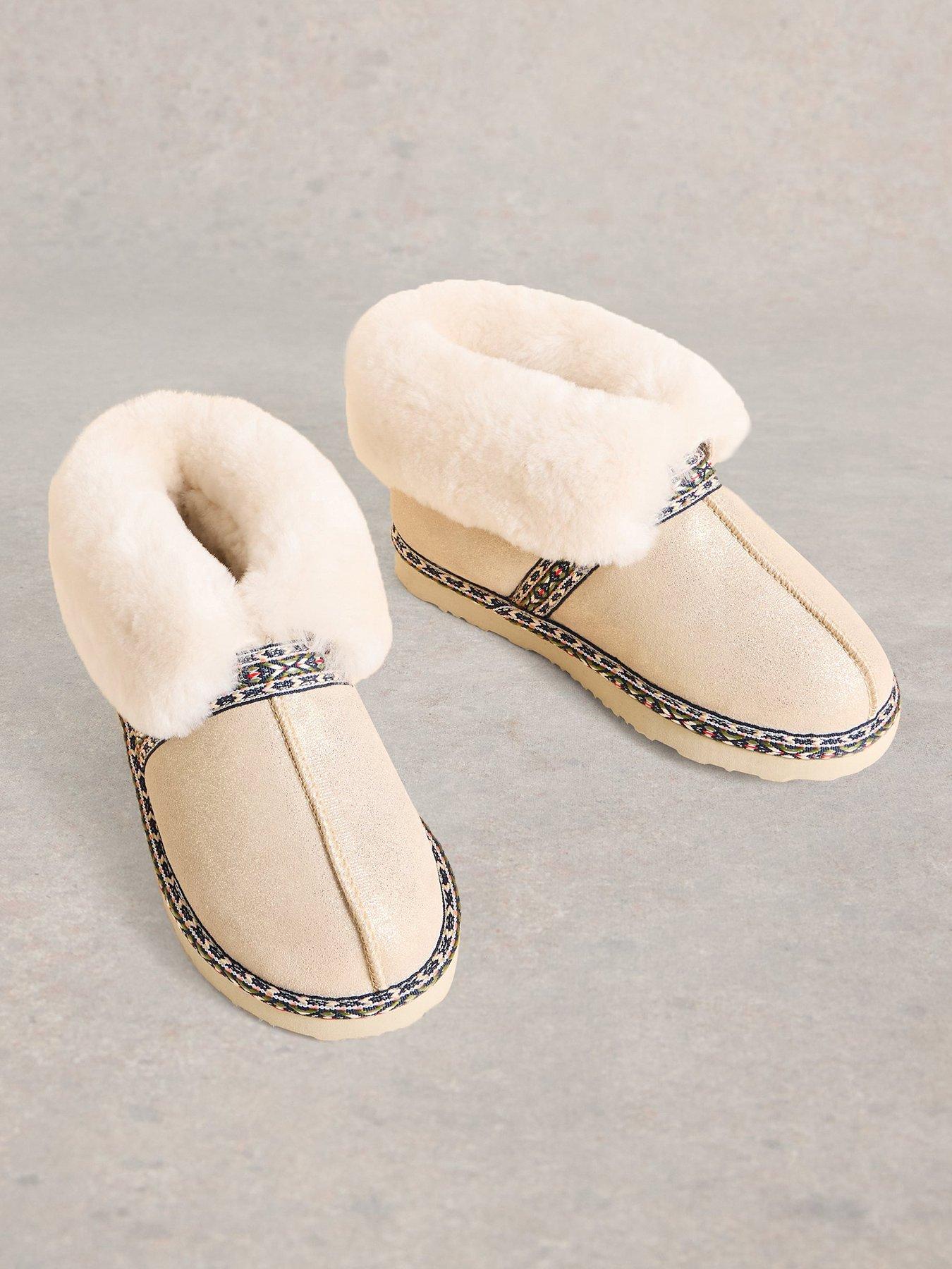  image of white-stuff-suede-shearling-slipper-boot-beige