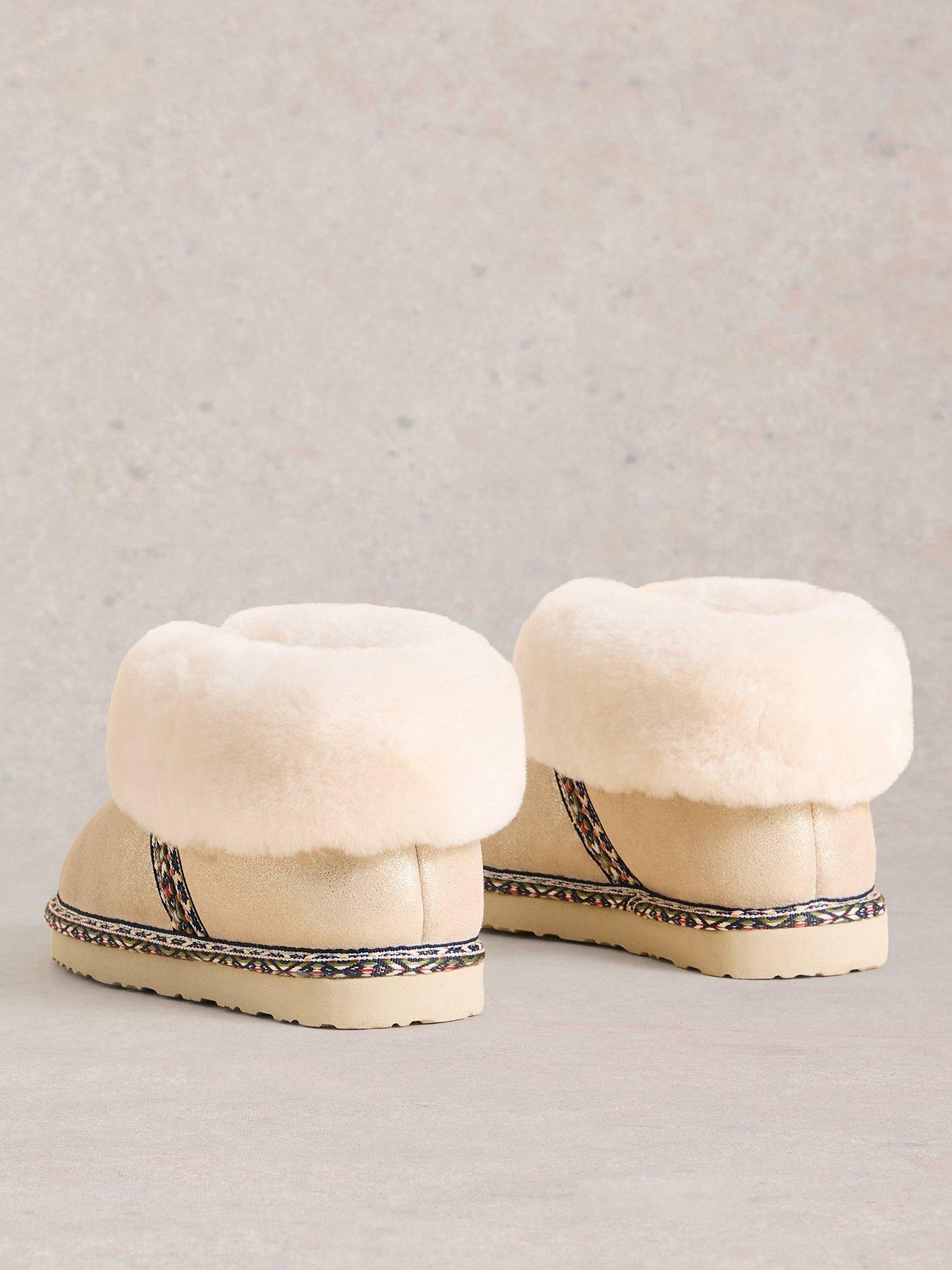  image of white-stuff-suede-shearling-slipper-boot-beige