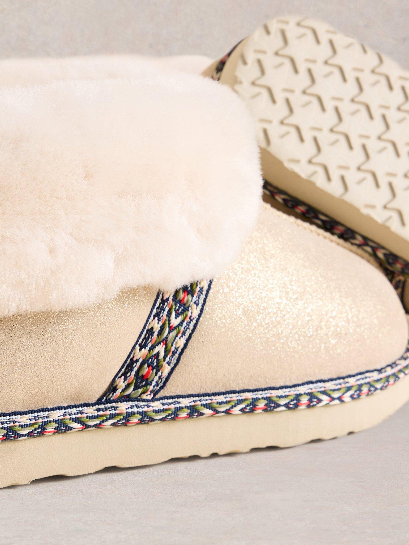  image of white-stuff-suede-shearling-slipper-boot-beige