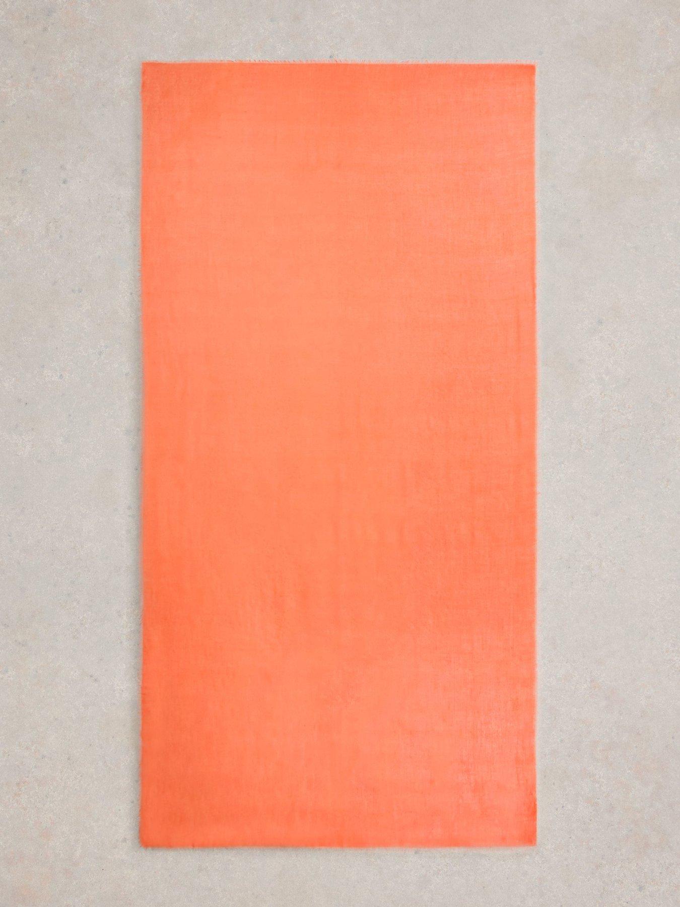  image of white-stuff-penny-plain-oversized-scarf-orange