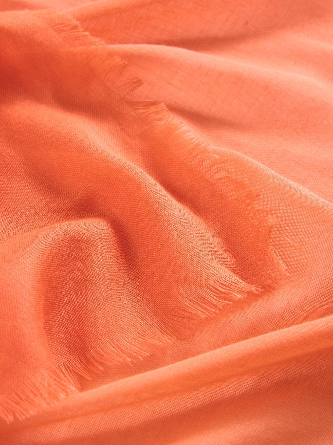  image of white-stuff-penny-plain-oversized-scarf-orange