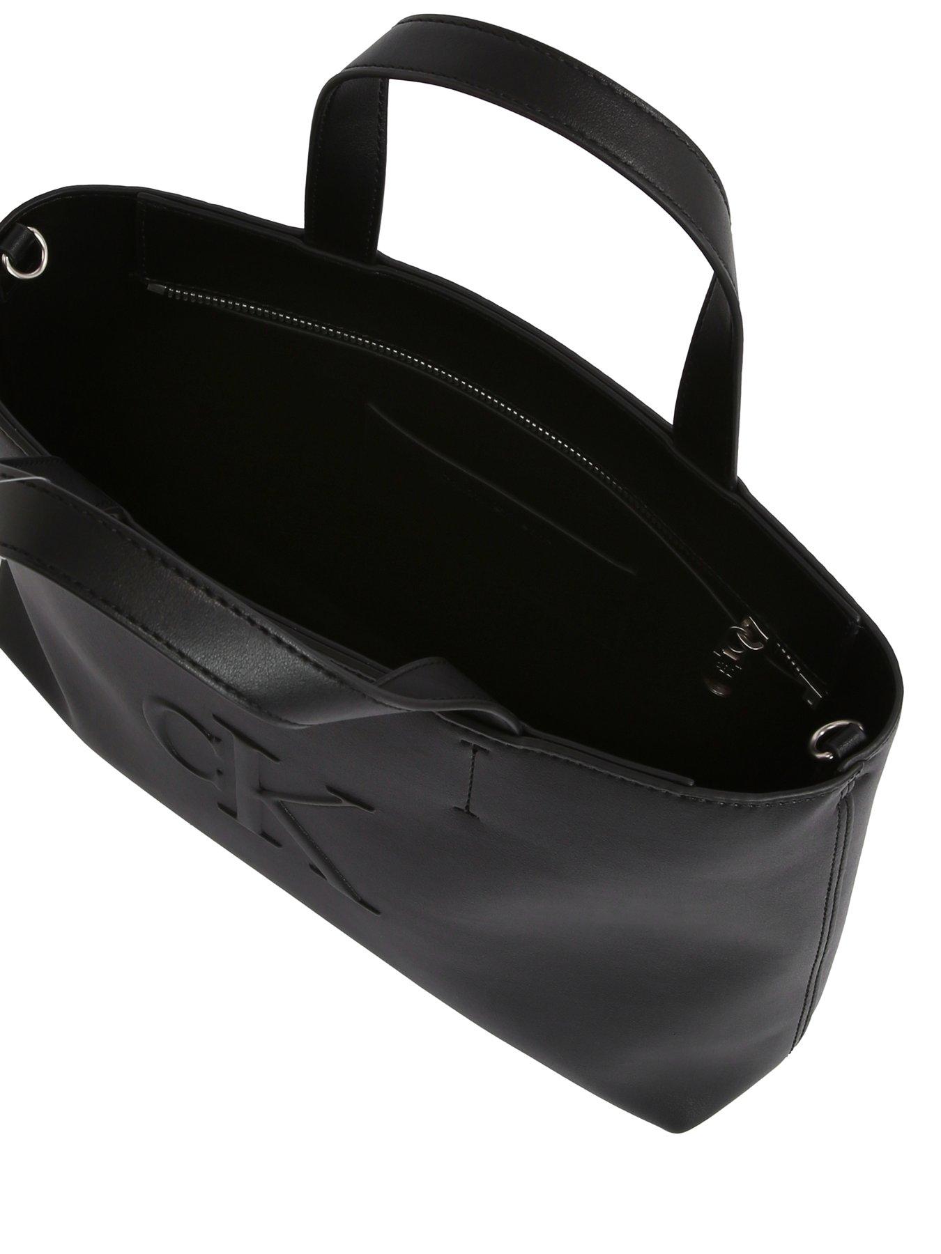  image of calvin-klein-jeans-sculpted-mini-tote-bag-black