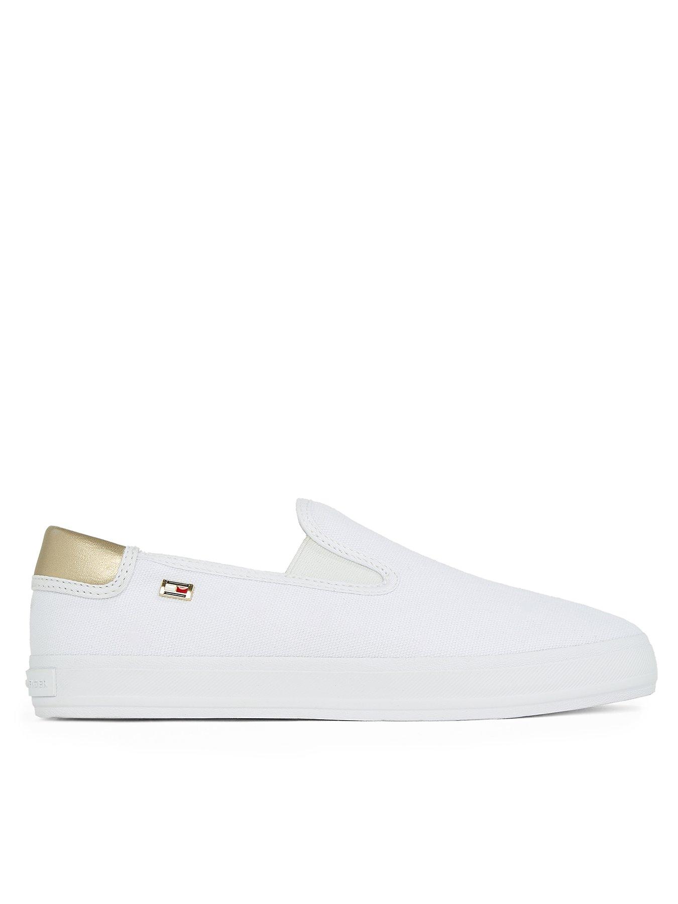 Tommy Hilfiger Slip-On Canvas Shoes - White
