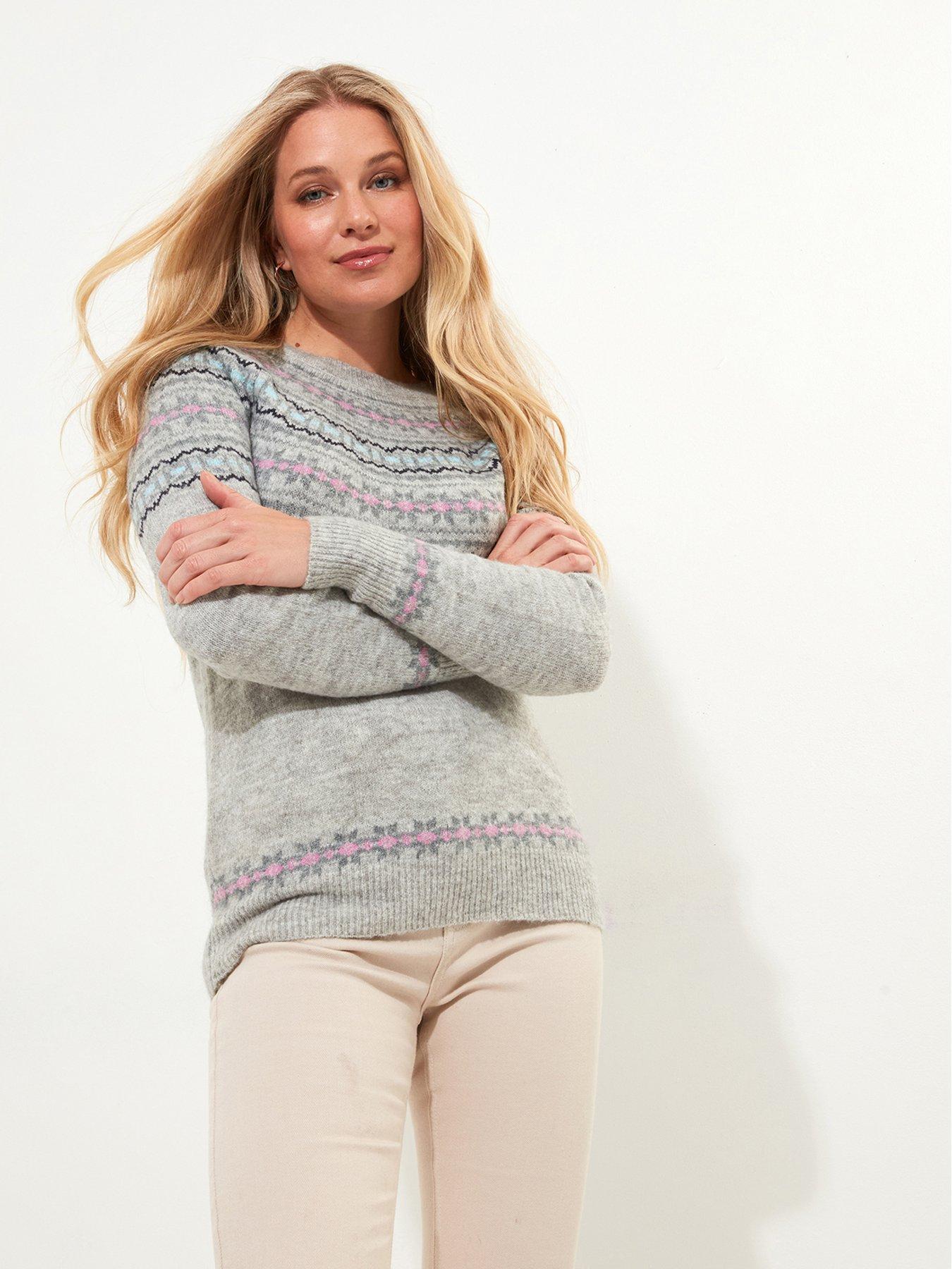  image of joe-browns-fairisle-jumper-grey