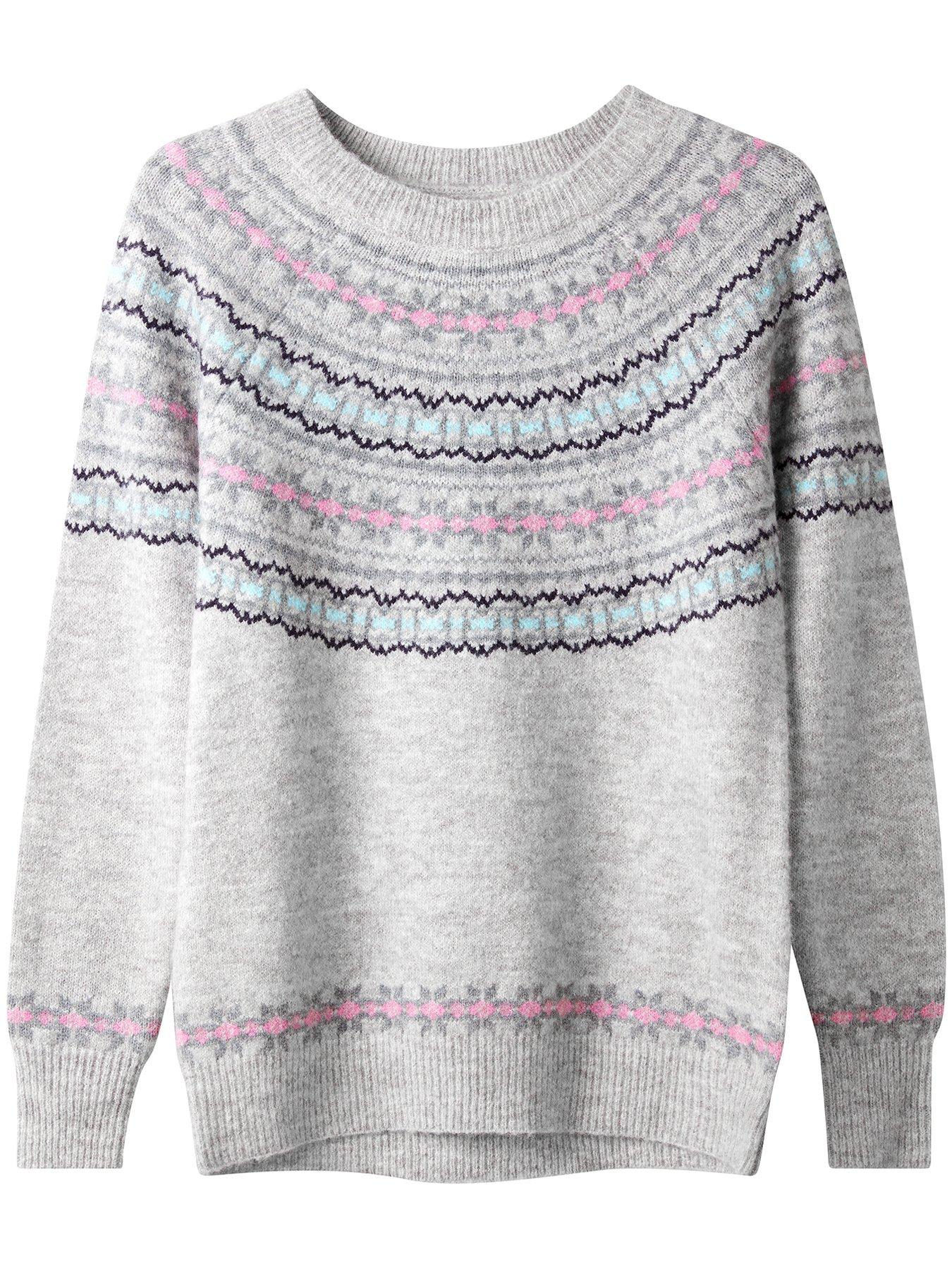  image of joe-browns-fairisle-jumper-grey
