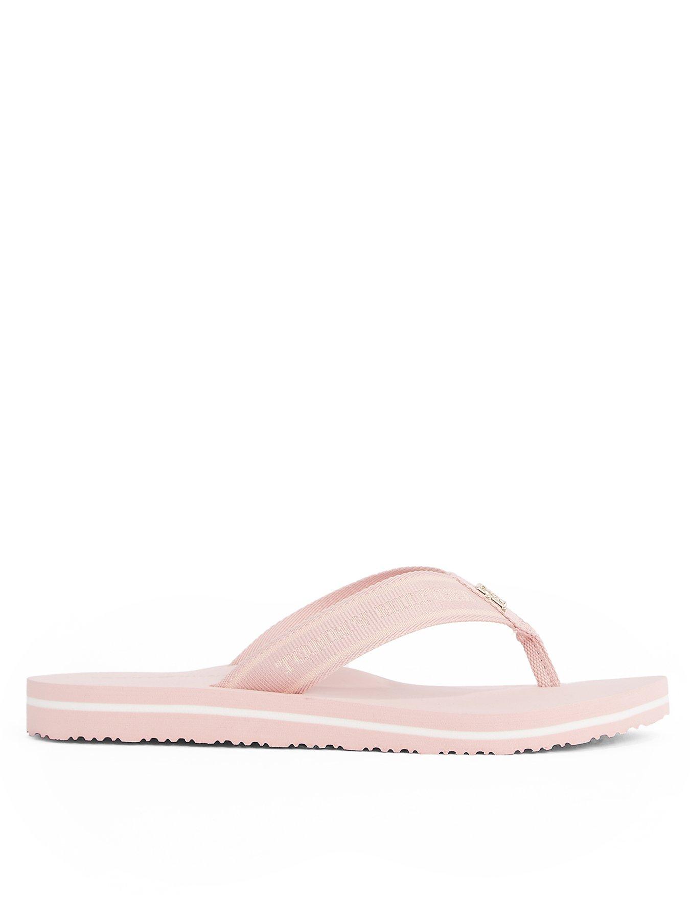 undefined Logo Webbing Flip Flops - Pink