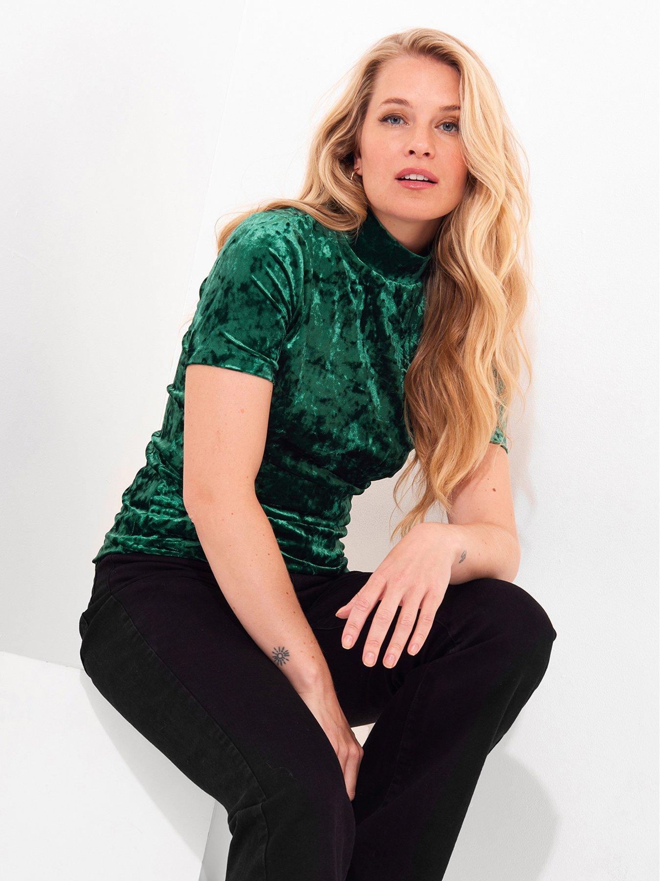 undefined Short Sleeved Top - Green