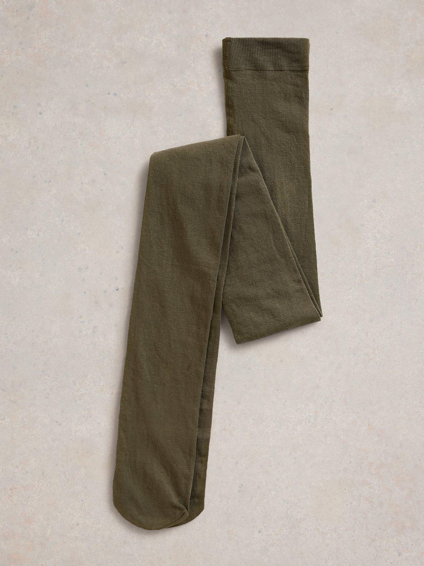 White Stuff Patty Plain Tights - Green