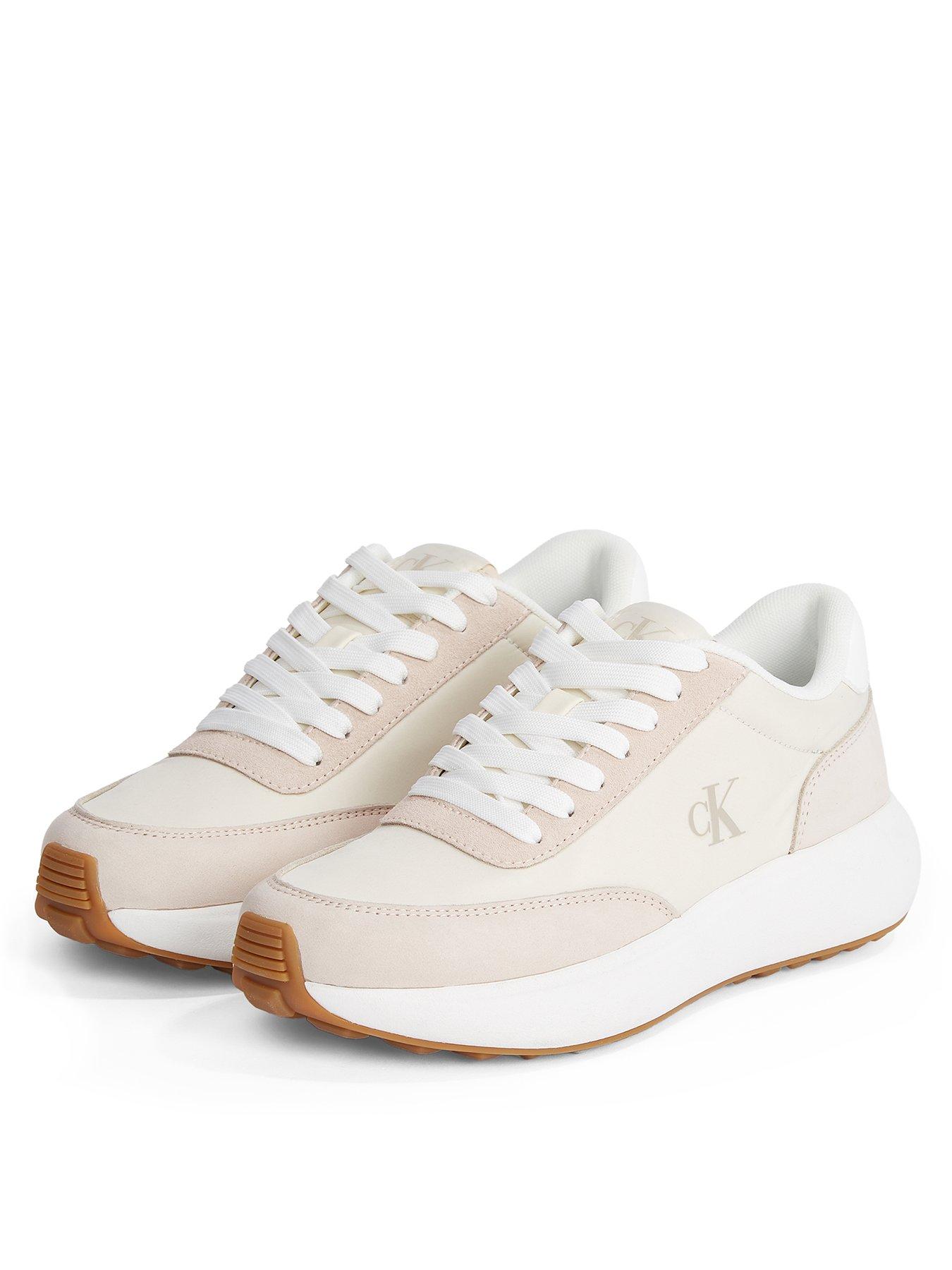 stillFront image of calvin-klein-jeans-runner-laceup-trainer-white