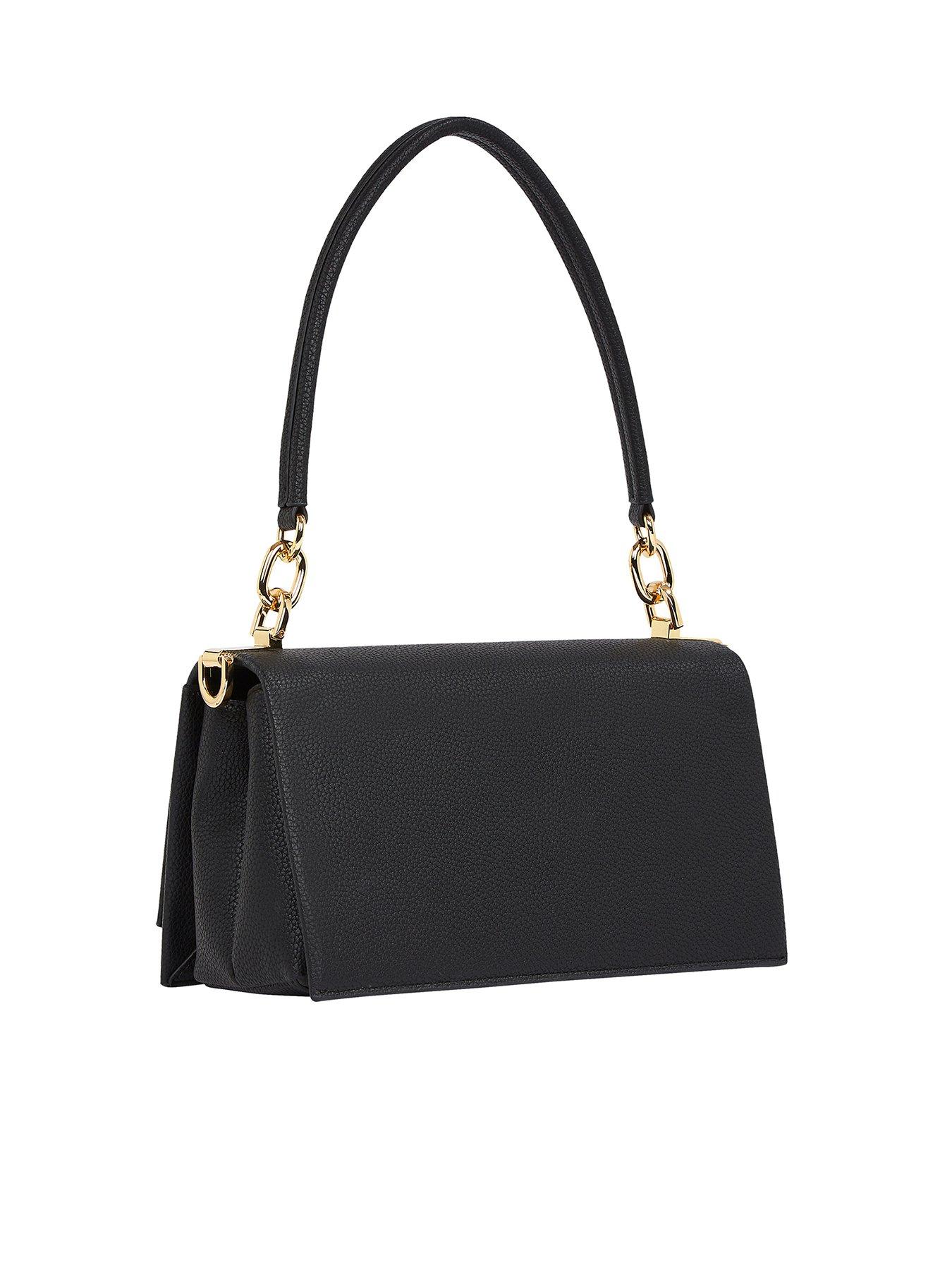  image of tommy-hilfiger-metal-logo-fastening-crossover-bag-black
