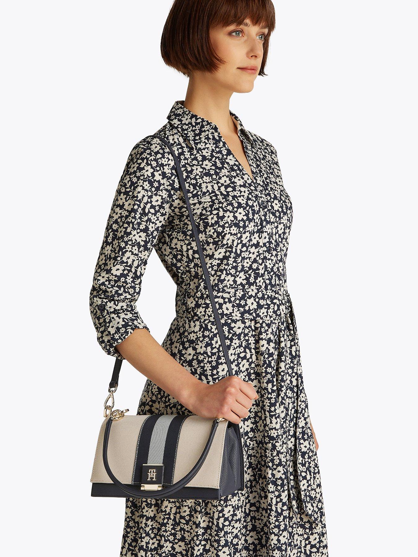  image of tommy-hilfiger-logo-flap-canvas-crossover-bag-creamnavy