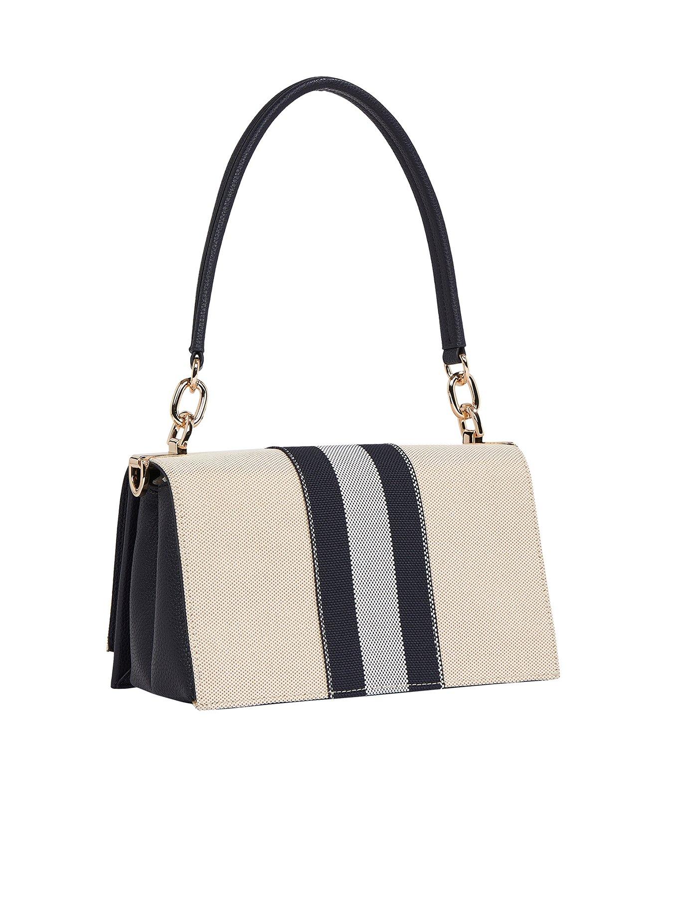  image of tommy-hilfiger-logo-flap-canvas-crossover-bag-creamnavy