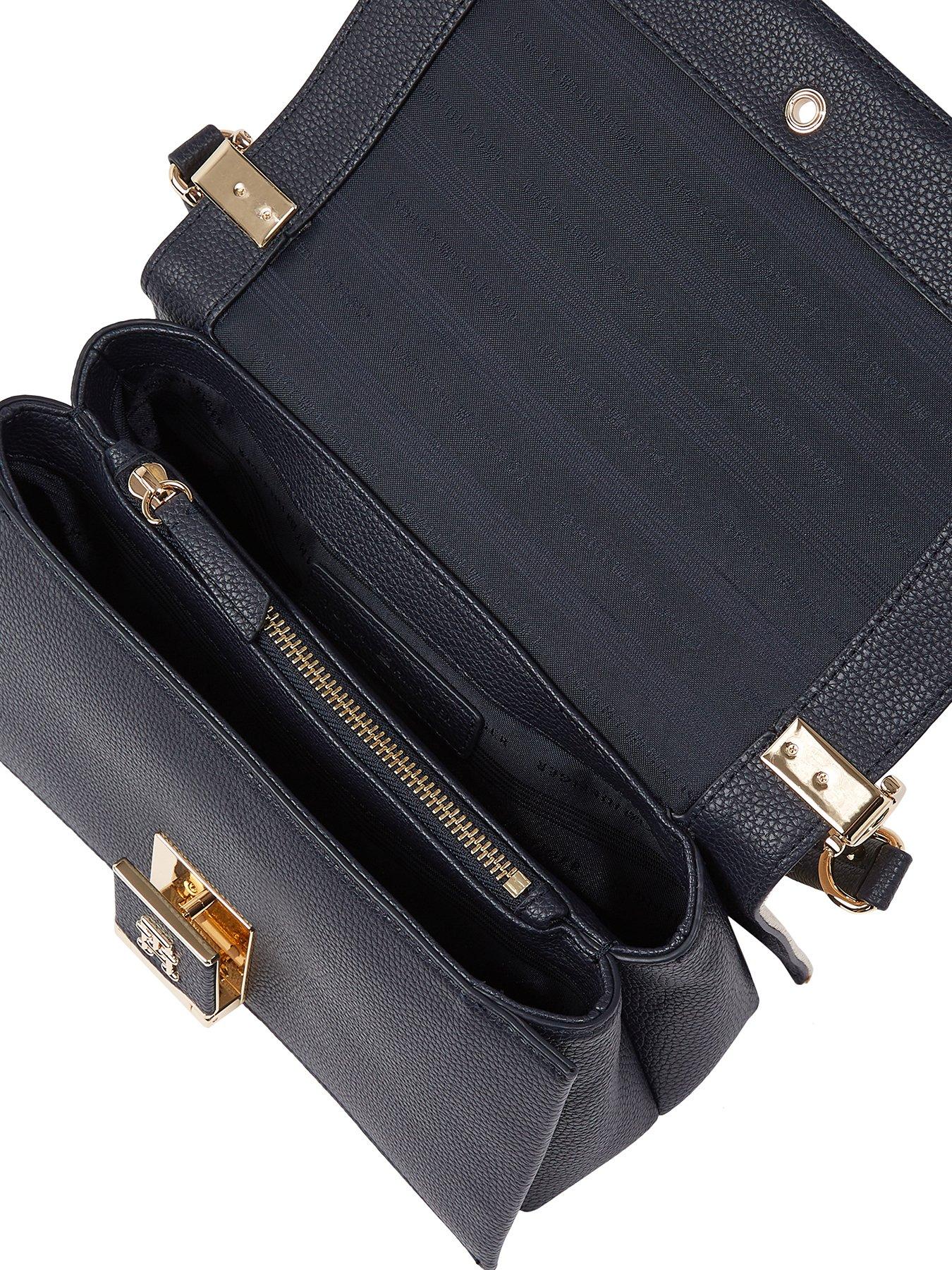  image of tommy-hilfiger-logo-flap-canvas-crossover-bag-creamnavy