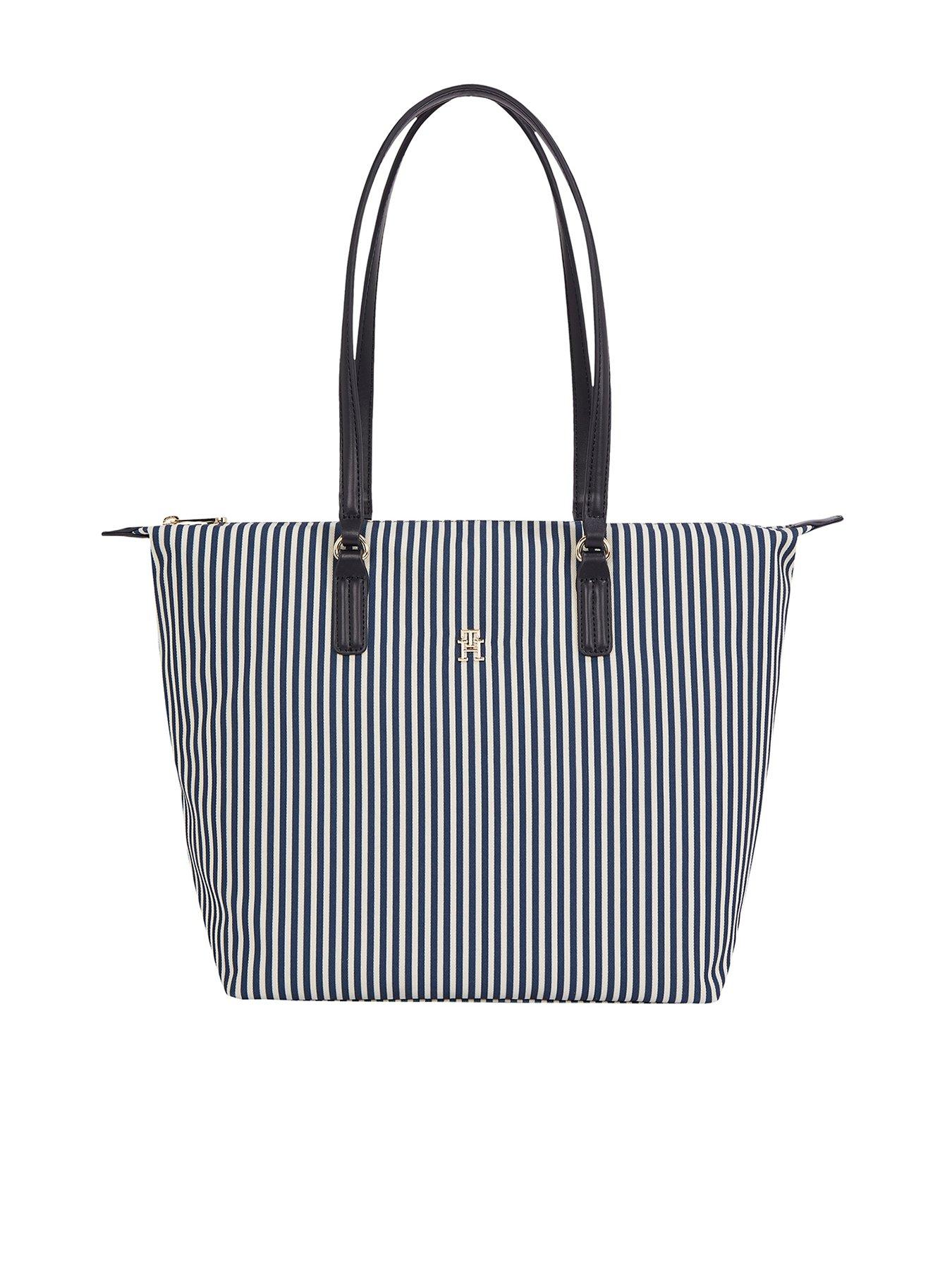  image of tommy-hilfiger-striped-summer-tote-bag-navy