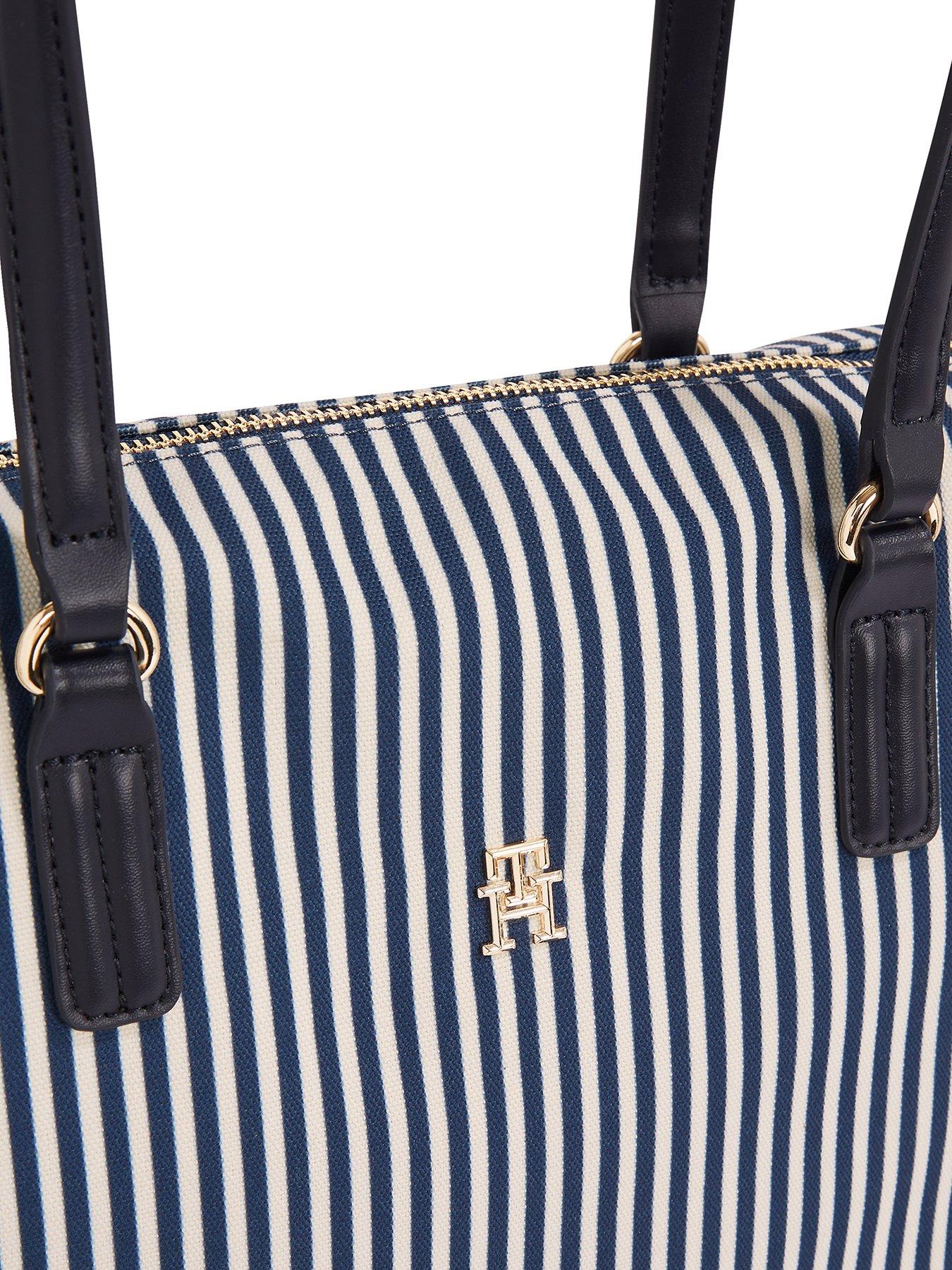 image of tommy-hilfiger-striped-summer-tote-bag-navy