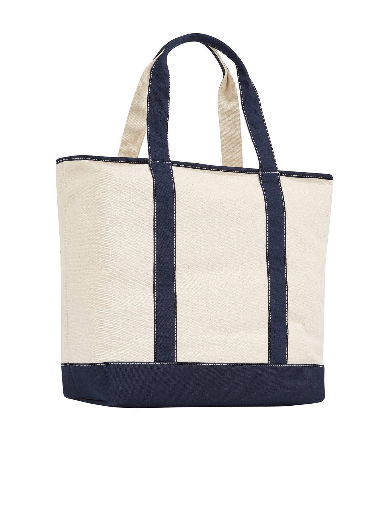  image of tommy-hilfiger-logo-summer-canvas-tote-navy
