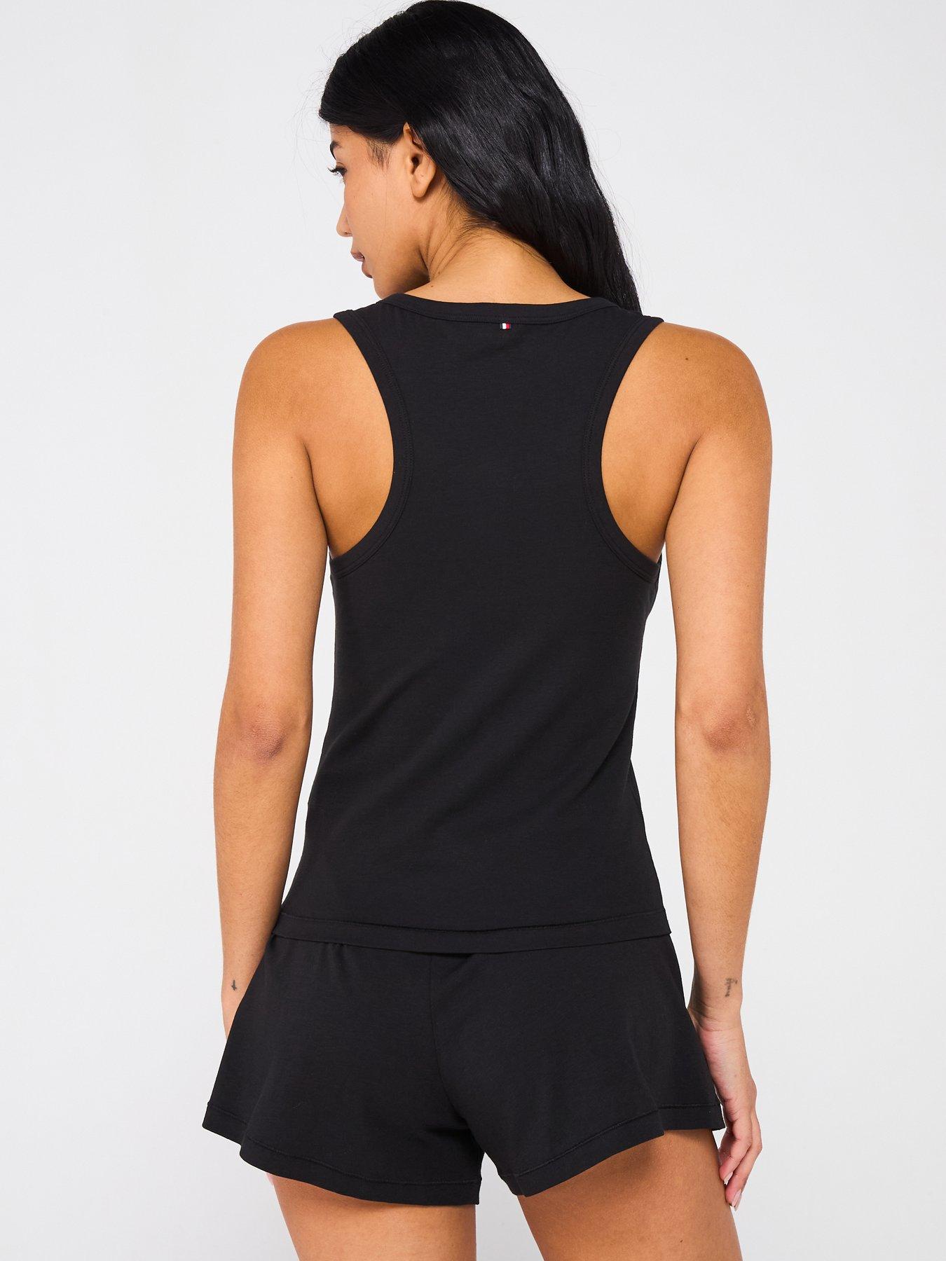  image of tommy-hilfiger-modal-tank-top-short-pyjama-set-black