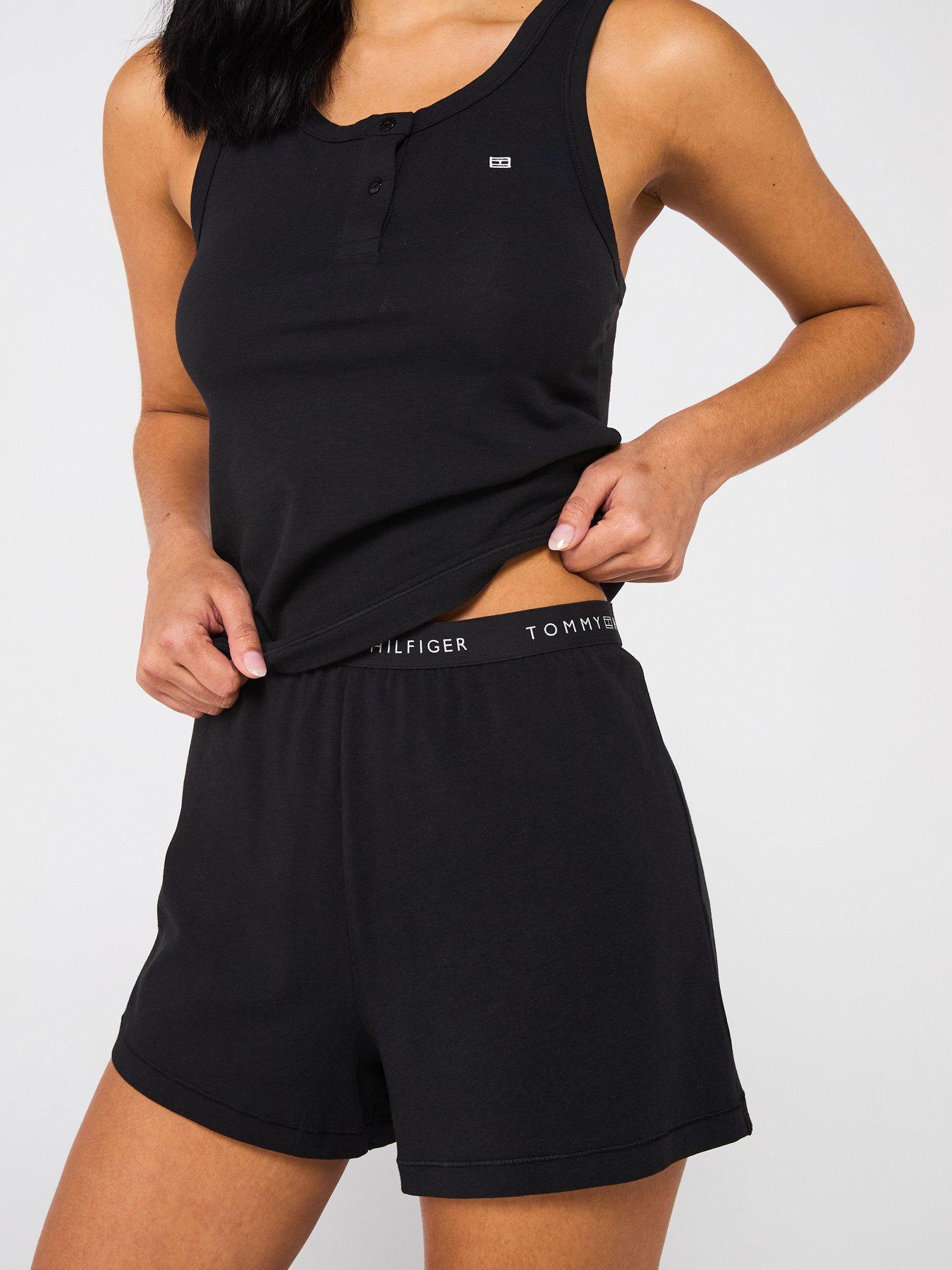  image of tommy-hilfiger-modal-tank-top-short-pyjama-set-black