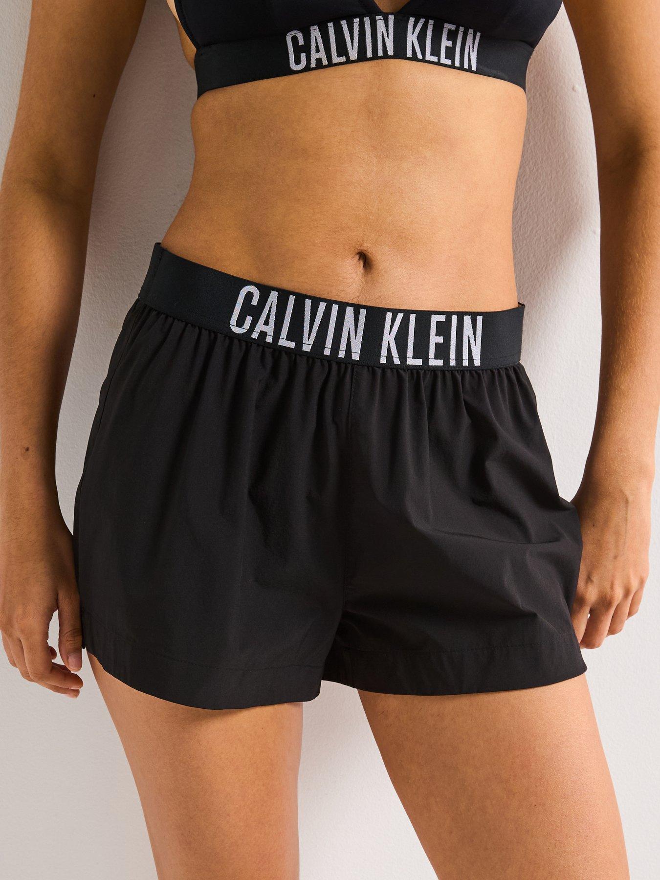 undefined Logo Waistband Swim Short - Black