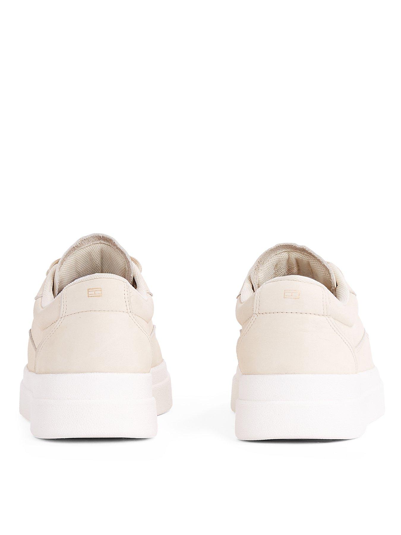  image of tommy-hilfiger-nubuck-modern-court-trainers-beige