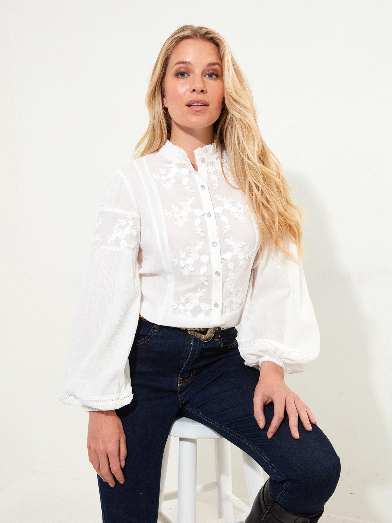 undefined Long Sleeve Blouse - White