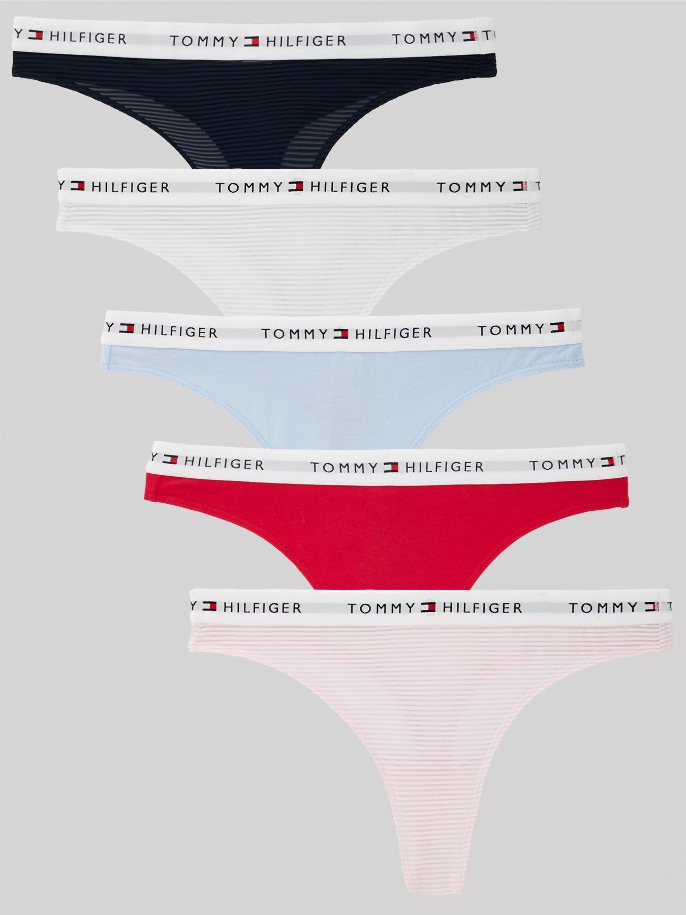 tommy-hilfiger-5-pack-essentials-mesh-thong-blue