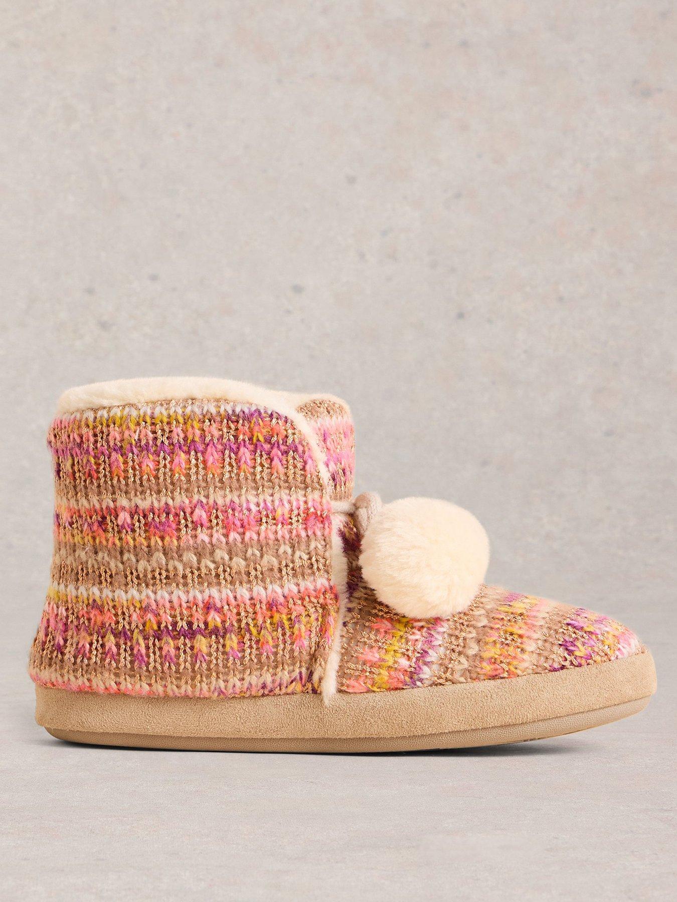 undefined Knitted Bootie Slipper - Beige