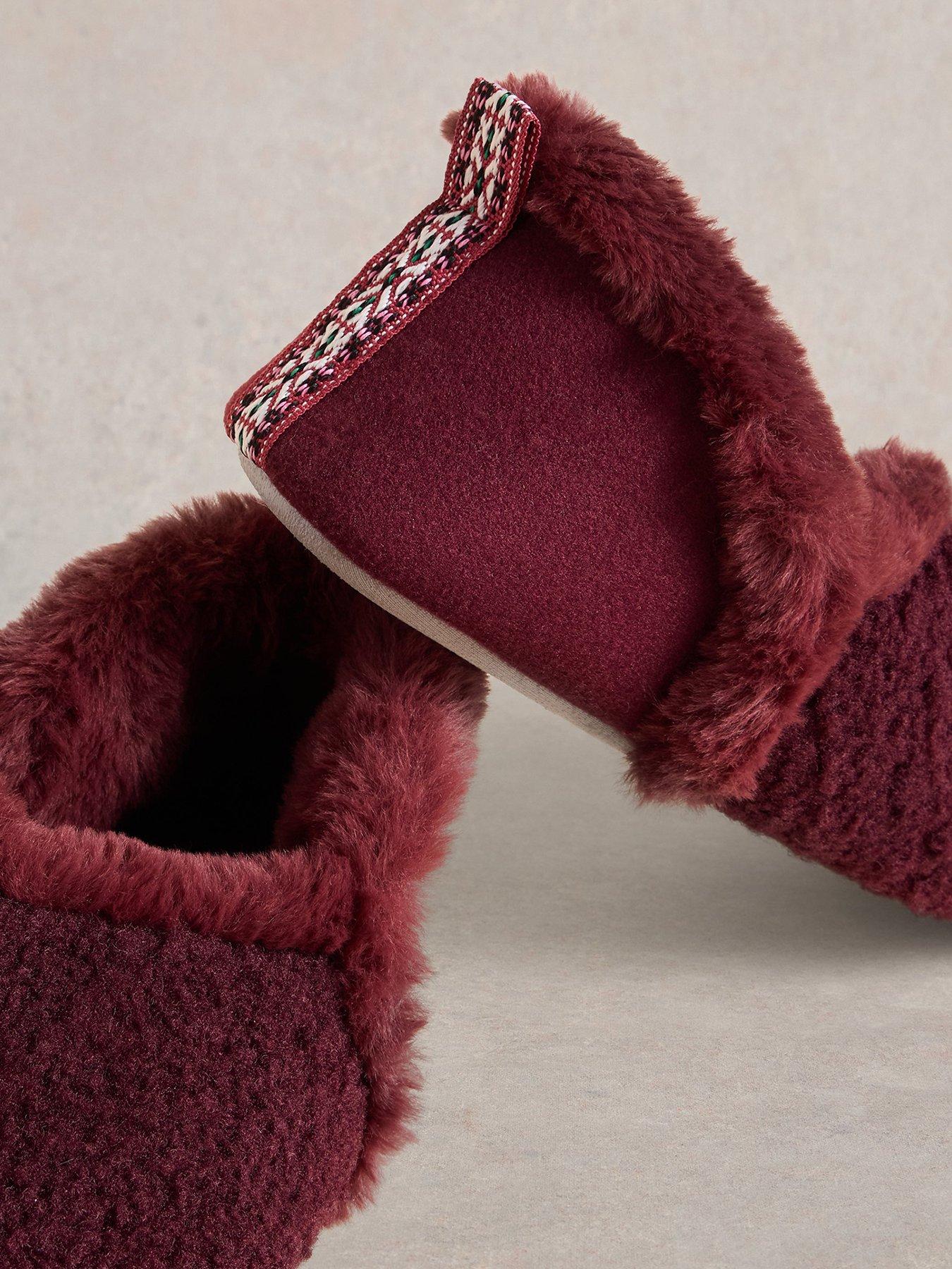  image of white-stuff-reya-closed-back-slipper-red