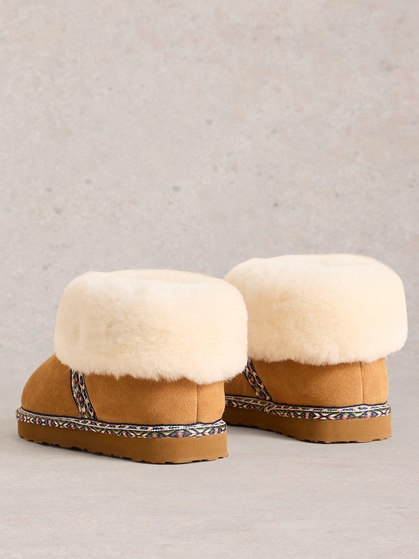  image of white-stuff-suede-shearling-slipper-boots-brown