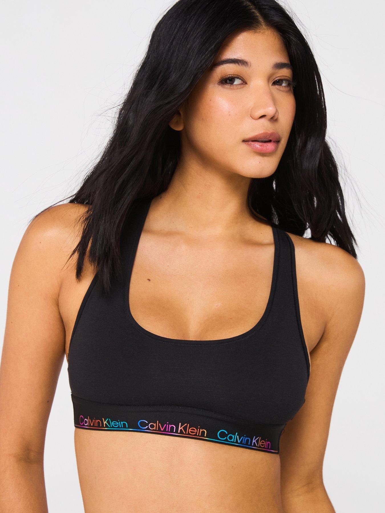 undefined Icon Cotton Pride Unlined Bralette - Black