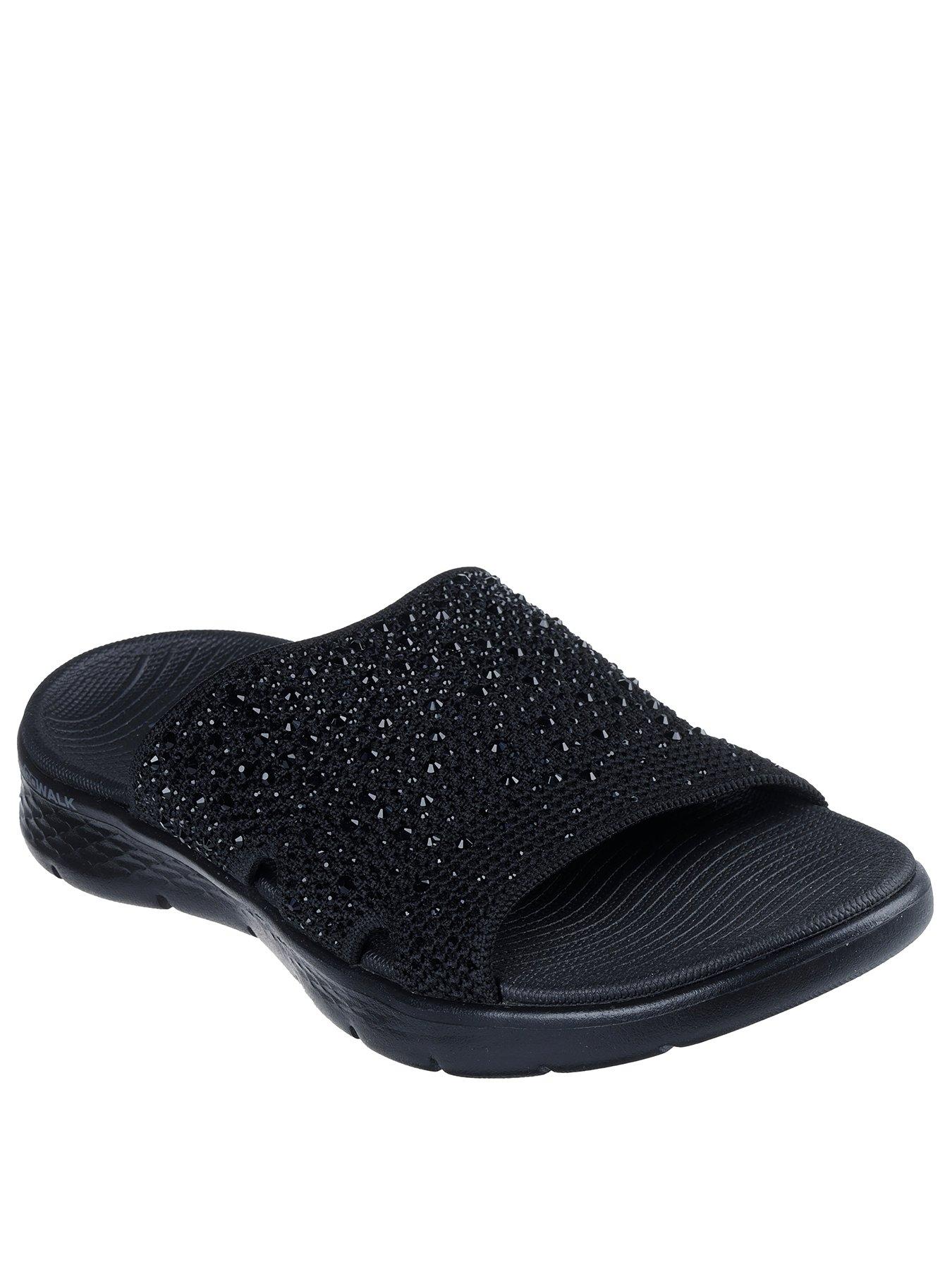 Image 2 of 5 of Skechers Go Walk Flex Sandal Glitz - Black
