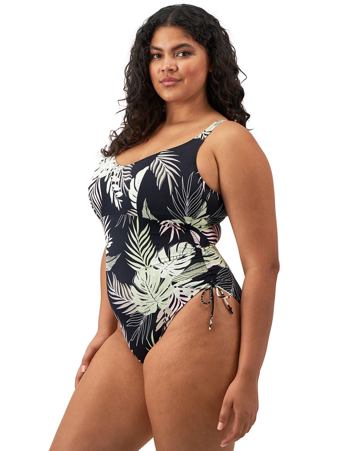  image of elomi-tropical-retreat-non-wired-swimsuit-multi