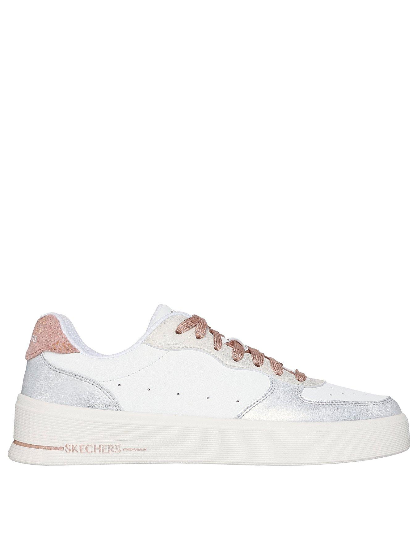  image of skechers-hiland-soft-metals-trainer-whitemulti