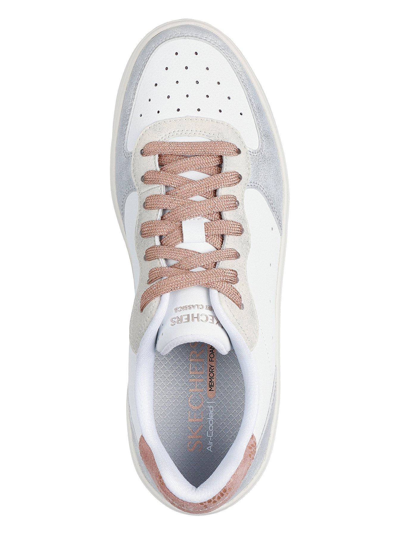  image of skechers-hiland-soft-metals-trainer-whitemulti