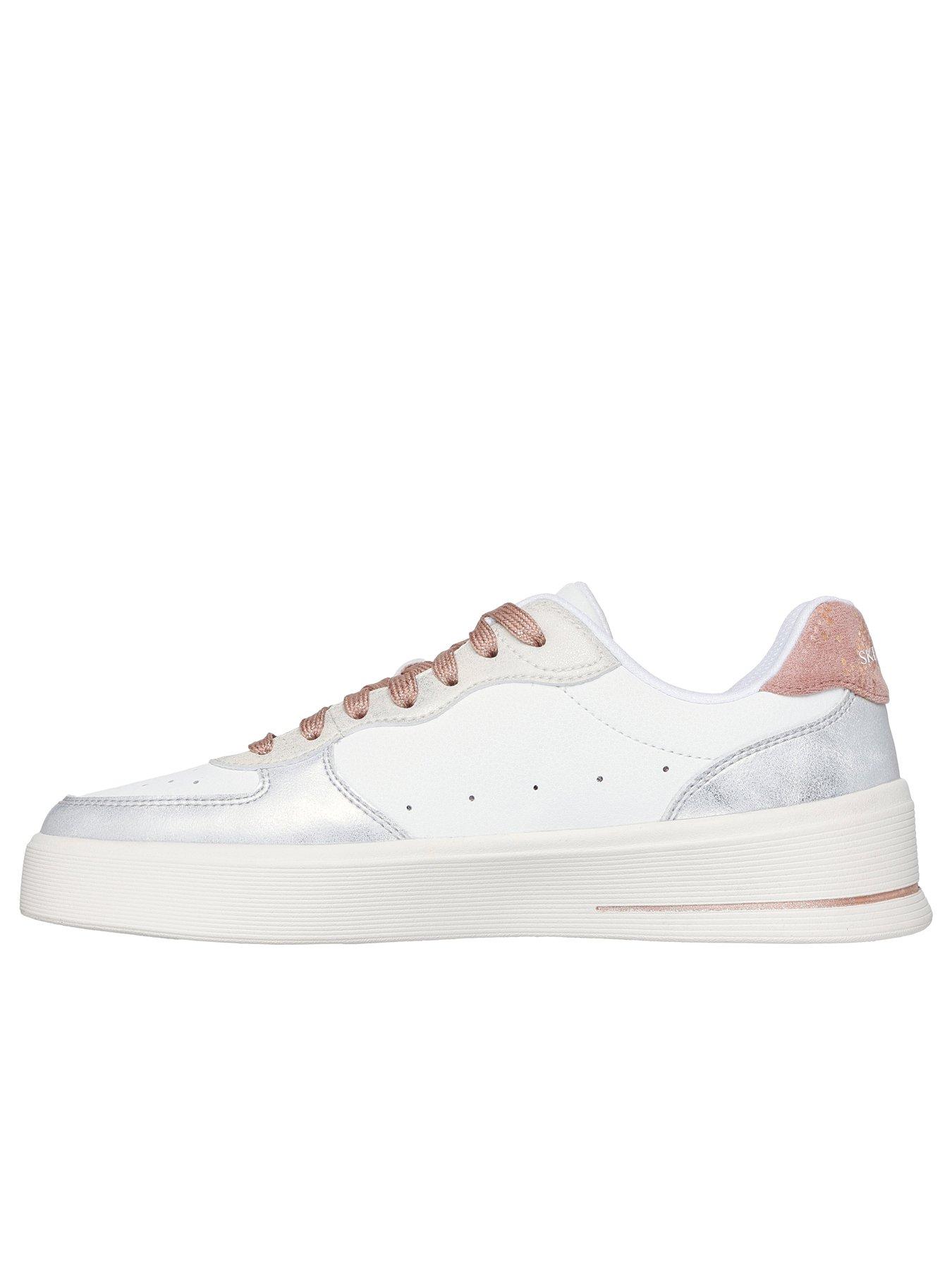  image of skechers-hiland-soft-metals-trainer-whitemulti