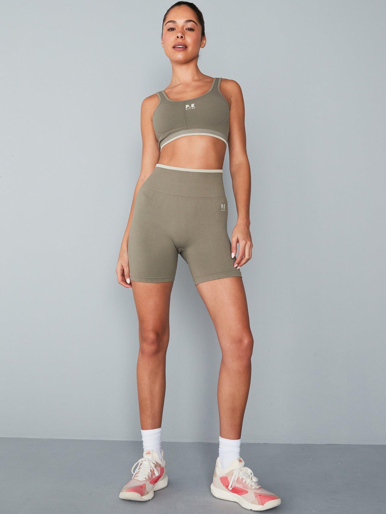 undefined Womens Training Restore Seamless 5 Bike Shorts - Khaki