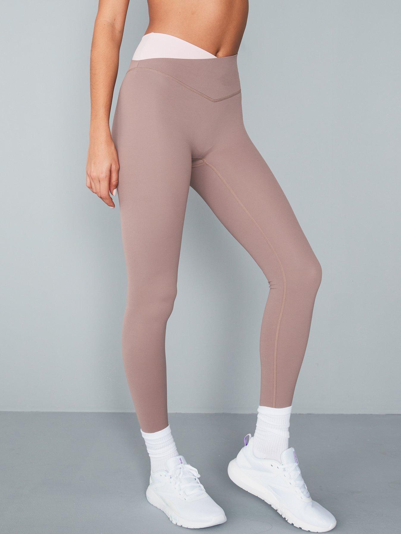  image of pe-nation-womens-training-wander-full-length-tights-pink
