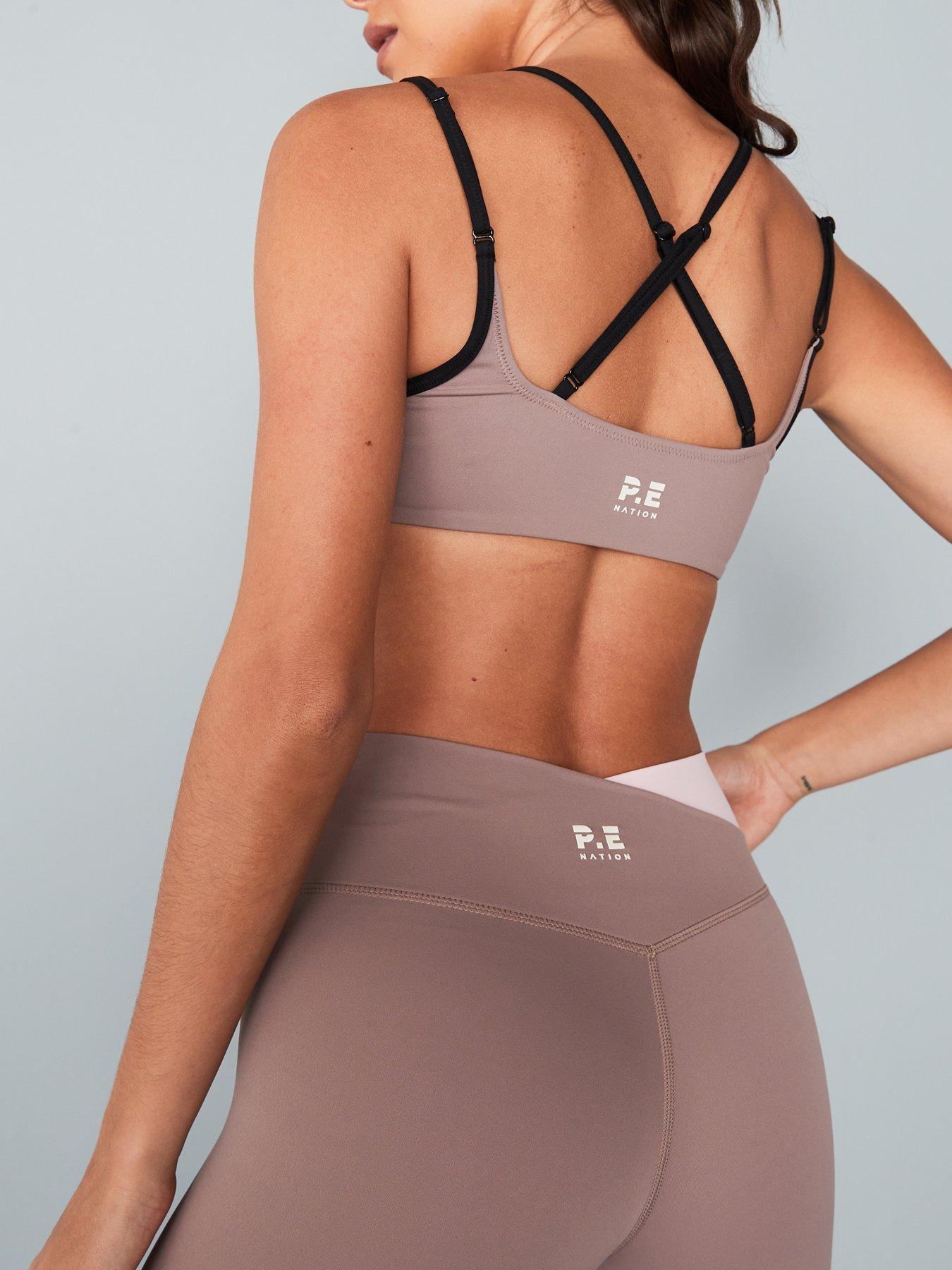 Image 4 of 6 of P.E Nation Womens Training Wander Full Length Tights - Pink