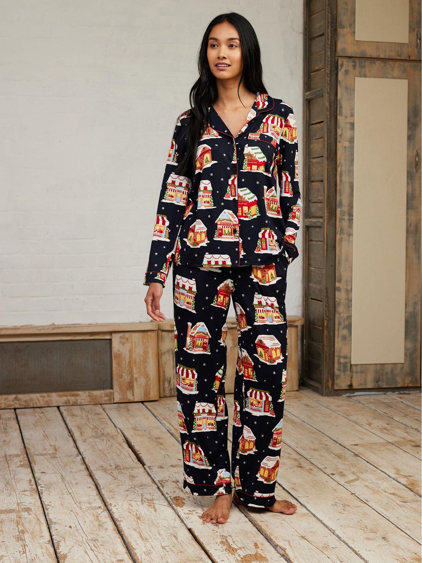 CHELSEA PEERS Button Up Long Set - Poly - Navy