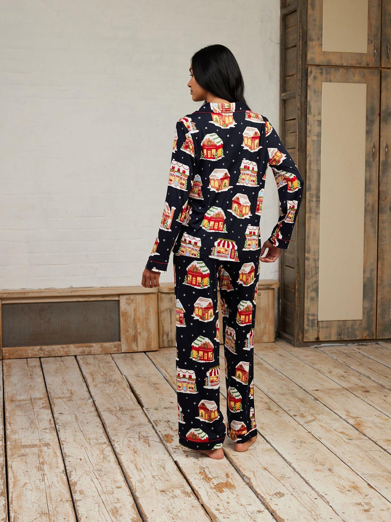 stillFront image of chelsea-peers-button-up-long-set-poly-navy