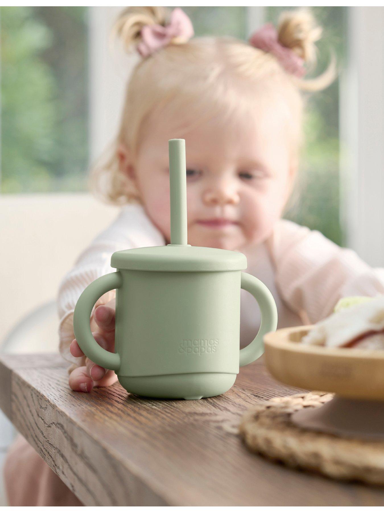 Mamas & Papas Silicone Sippy Cup / Snack Pot - Kiwi