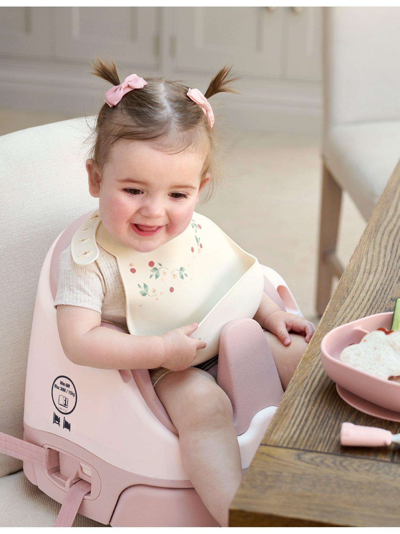 Image 5 of 6 of Mamas & Papas 2 Pack Silicone Bibs - Floral Berry