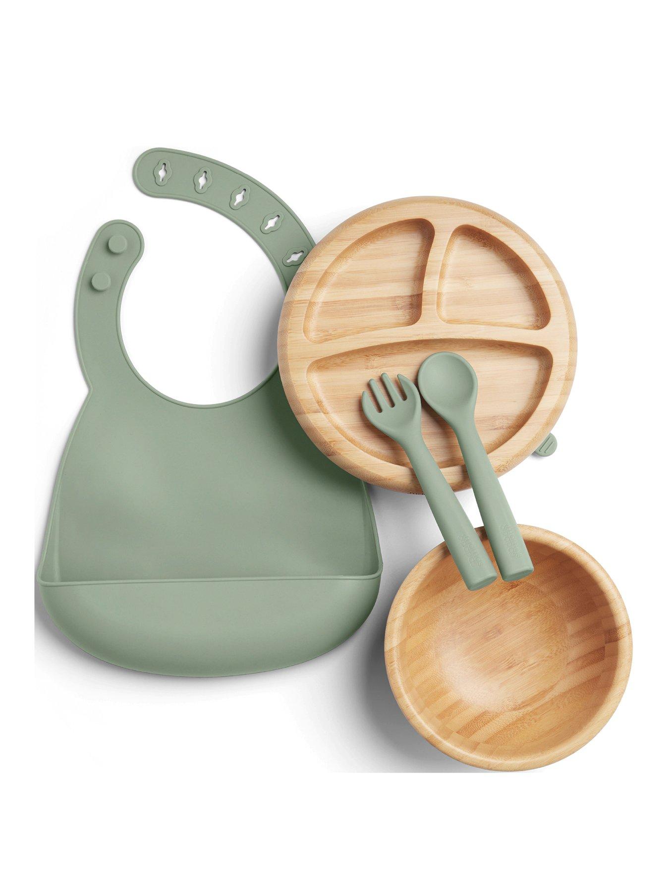Image 2 of 6 of Mamas & Papas 4 Piece Bamboo Weaning Starter Kit - Kiwi