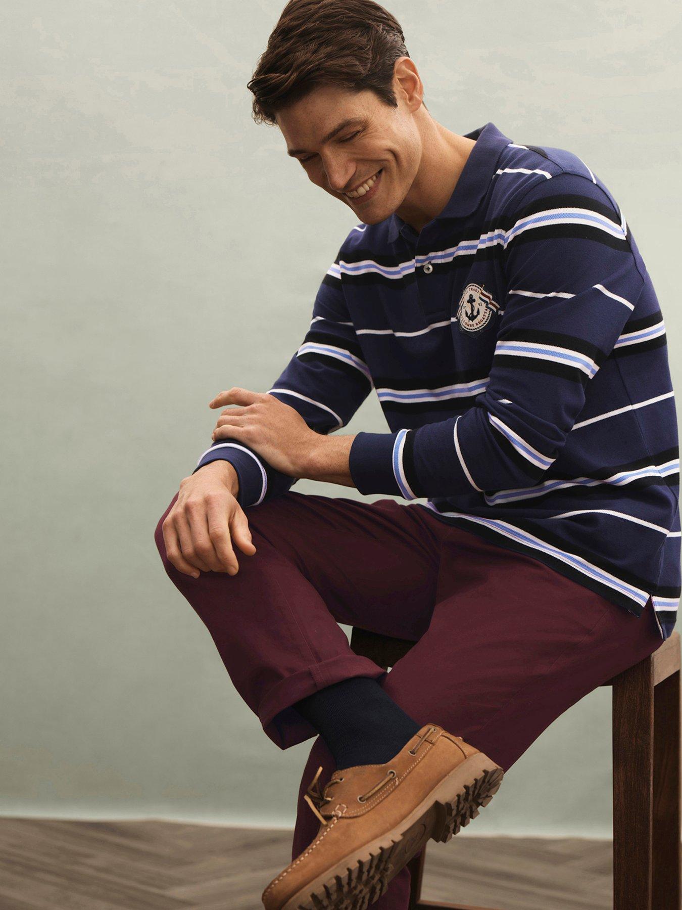 undefined Straight Fit Heritage Chinos- Burgundy