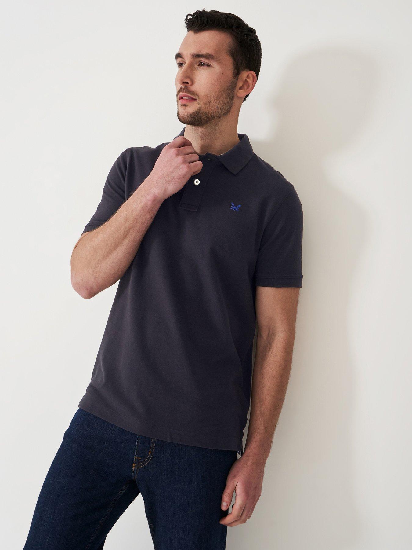 crew-clothing-classic-short-sleeve-pique-polo-shirt--black