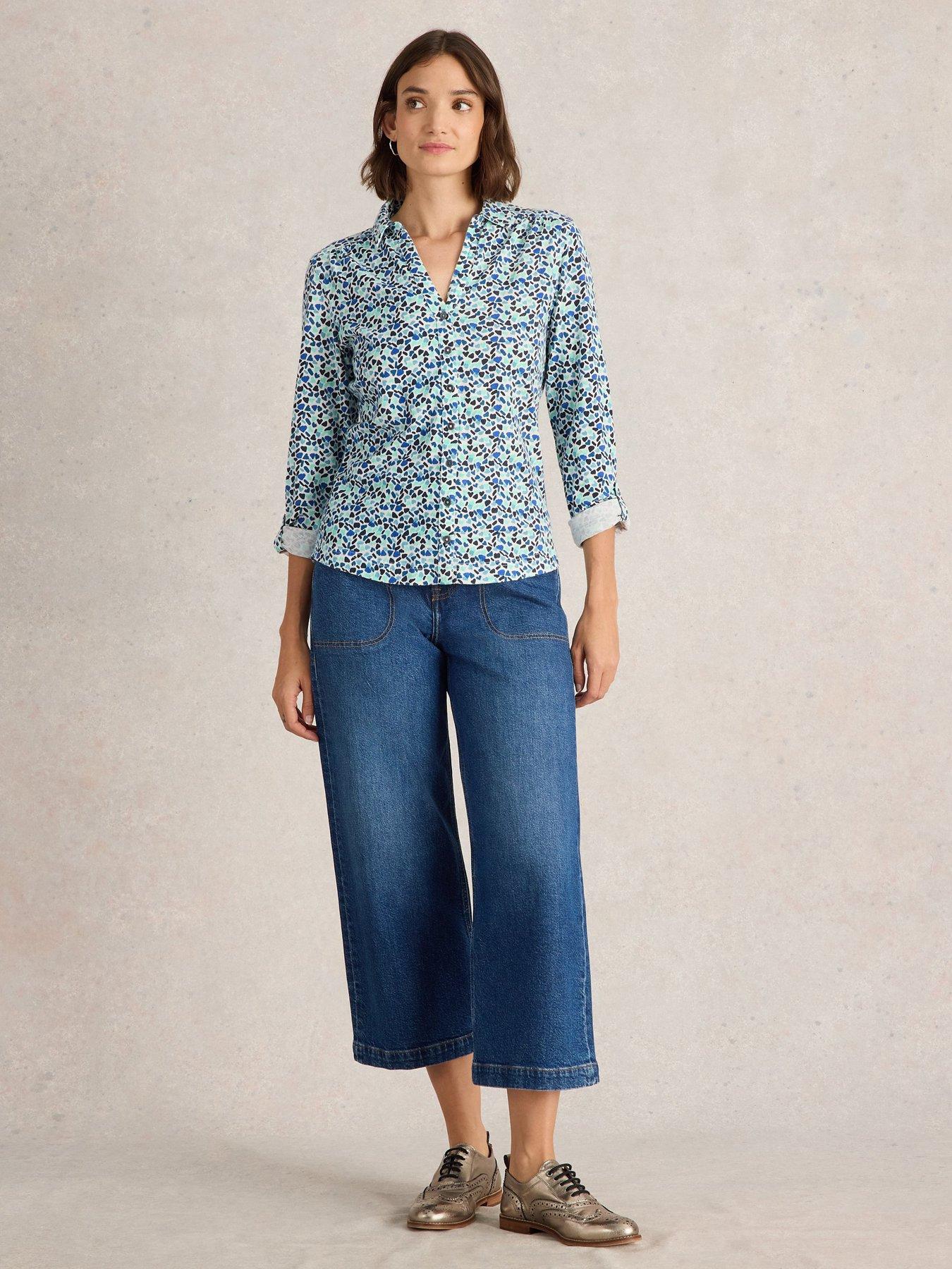  image of white-stuff-annie-jersey-shirt-blue
