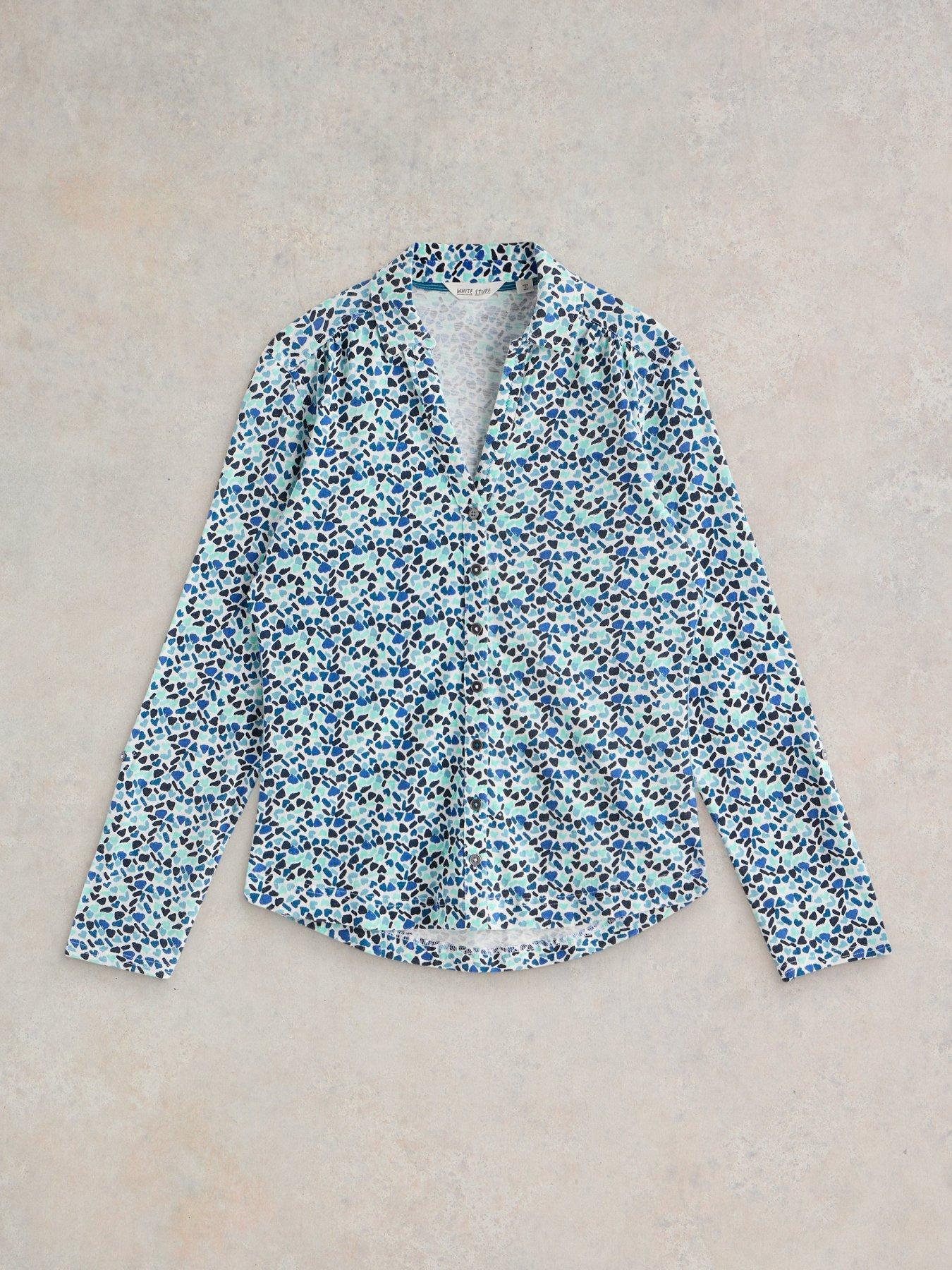  image of white-stuff-annie-jersey-shirt-blue