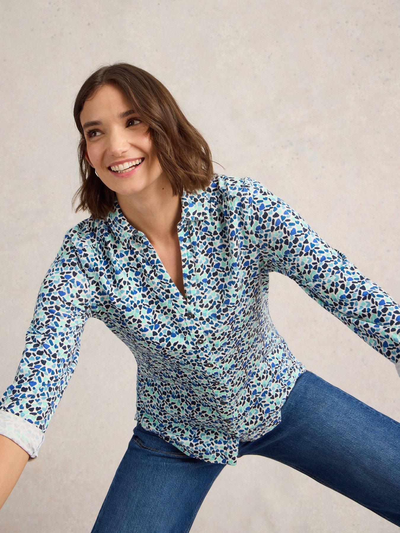  image of white-stuff-annie-jersey-shirt-blue