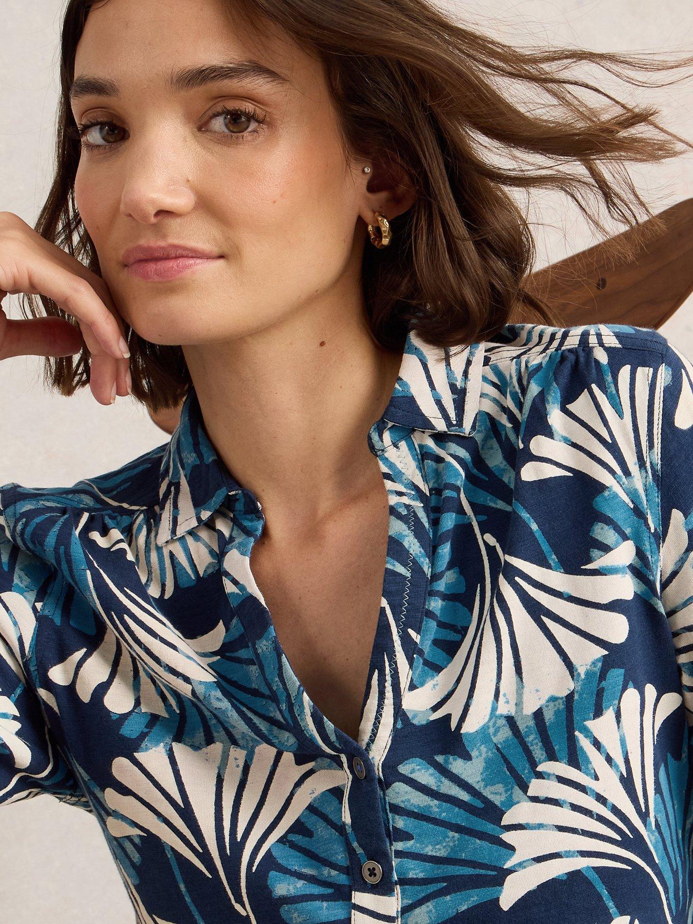  image of white-stuff-annie-jersey-shirt-blue