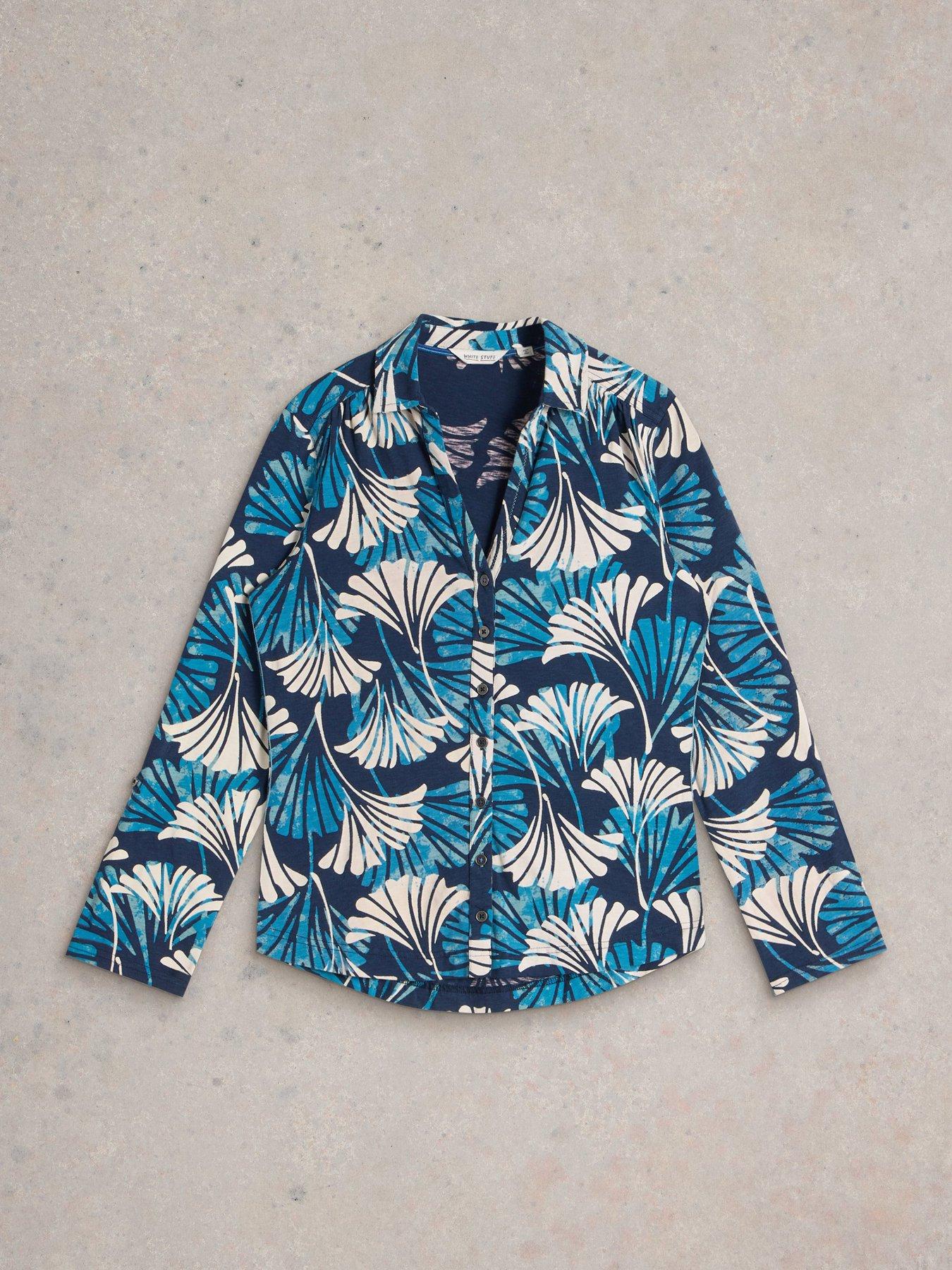  image of white-stuff-annie-jersey-shirt-blue